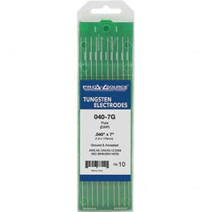 PRO-SOURCE - Tungsten Electrodes Type: Pure Diameter (Inch): 0.040 - Exact Tool & Supply