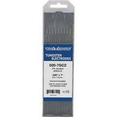 PRO-SOURCE - Tungsten Electrodes Type: 2% Ceriated Diameter (Inch): 0.020 - Exact Tool & Supply