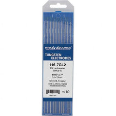 PRO-SOURCE - Tungsten Electrodes Type: 2% Lanthanated Diameter (Inch): 1/16 - Exact Tool & Supply