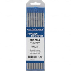 PRO-SOURCE - Tungsten Electrodes Type: 2% Lanthanated Diameter (Inch): 5/32 - Exact Tool & Supply