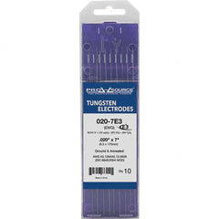 PRO-SOURCE - Tungsten Electrodes Type: E3 Diameter (Inch): 0.020 - Exact Tool & Supply