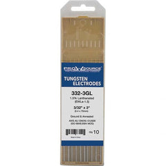 PRO-SOURCE - Tungsten Electrodes Type: 1.5% Lanthanated Diameter (Inch): 3/32 - Exact Tool & Supply