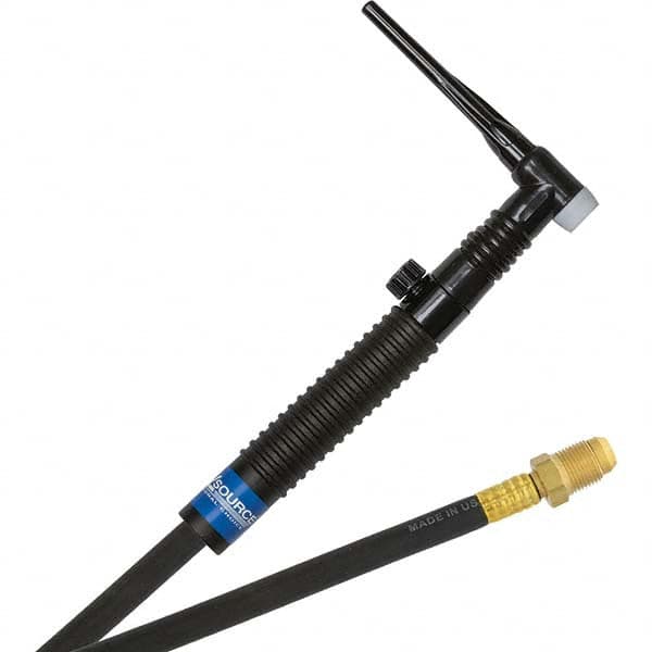 PRO-SOURCE - 200 Amp 12-1/2' Rubber Outfit 26FVMT Air Cooled TIG Welding Torch Kit - Exact Tool & Supply