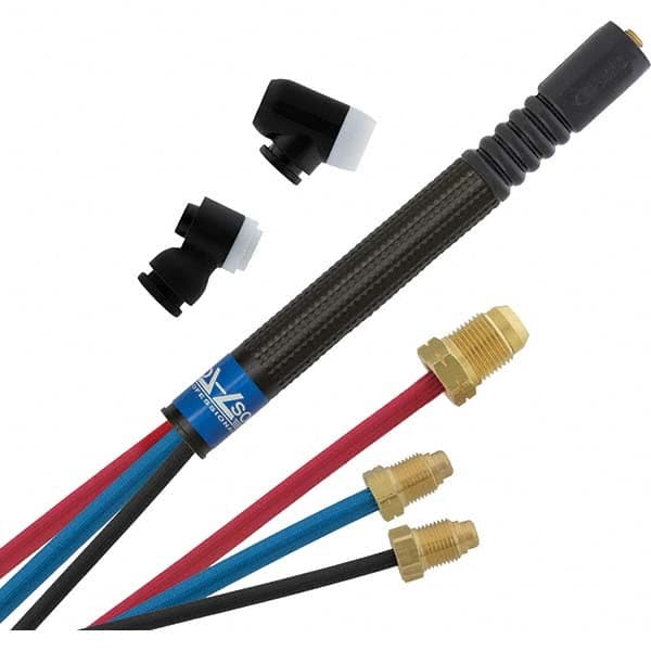 PRO-SOURCE - 250 Amp 12-1/2' Rubber Outfit 225M Air Cooled TIG Welding Torch Kit - Exact Tool & Supply