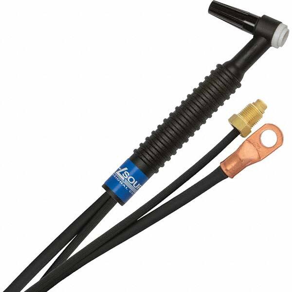 PRO-SOURCE - 125 Amp 12-1/2' Rubber Outfit 9F Air Cooled TIG Welding Torch Kit - Exact Tool & Supply