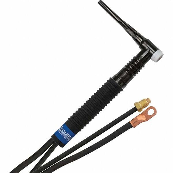 PRO-SOURCE - 200 Amp 12-1/2' Rubber Outfit 26FMT Air Cooled TIG Welding Torch Kit - Exact Tool & Supply