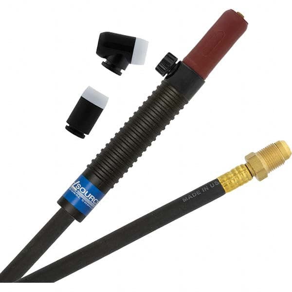 PRO-SOURCE - 200 Amp 12-1/2' Rubber Outfit 200M Air Cooled TIG Welding Torch Kit - Exact Tool & Supply