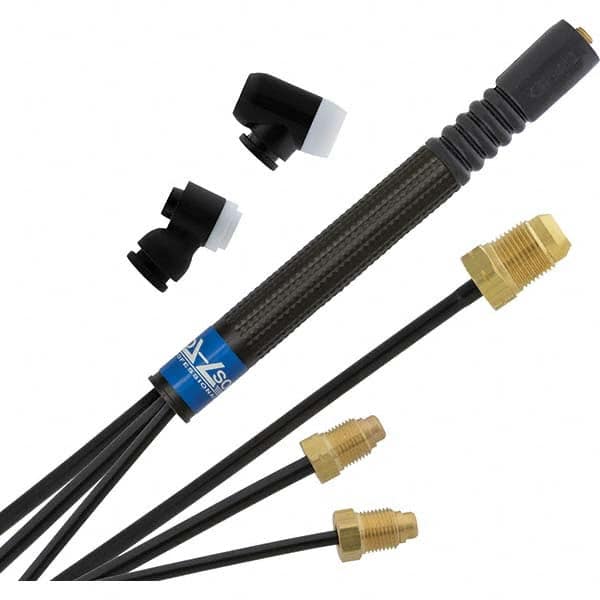 PRO-SOURCE - 250 Amp 25' Rubber Outfit 225M Air Cooled TIG Welding Torch Kit - Exact Tool & Supply