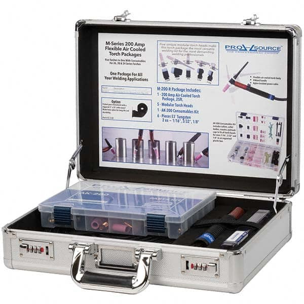 PRO-SOURCE - 200 Amp 25' Rubber Outfit 200M Air Cooled TIG Welding Torch Kit - Exact Tool & Supply