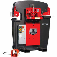 Edwards Manufacturing - Ironworkers Throat Depth (Inch): 8-7/8 Punching Pressure (Ton): 60 - Exact Tool & Supply