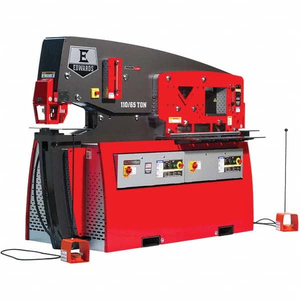 Edwards Manufacturing - Ironworkers Throat Depth (Inch): 17-3/4 Punching Pressure (Ton): 110 - Exact Tool & Supply