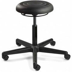Bevco - Swivel & Adjustable Stools Type: Adjustable Backless Stool Base Type: Black Nylon Base - Exact Tool & Supply