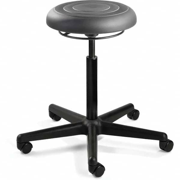 Bevco - Swivel & Adjustable Stools Type: Adjustable Backless Stool Base Type: Black Nylon Base - Exact Tool & Supply