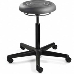 Bevco - Swivel & Adjustable Stools Type: Adjustable Backless Stool Base Type: Black Nylon Base - Exact Tool & Supply