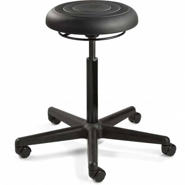 Bevco - Swivel & Adjustable Stools Type: Adjustable Backless Stool Base Type: Black Nylon Base - Exact Tool & Supply