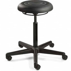 Bevco - Swivel & Adjustable Stools Type: Adjustable Backless Stool Base Type: Black Nylon Base - Exact Tool & Supply