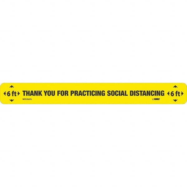 NMC - "Thank You for Practicting Social Distancing" Adhesive-Backed Floor Sign - Exact Tool & Supply