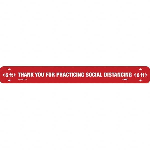 NMC - "Thank You for Practicting Social Distancing" Adhesive-Backed Floor Sign - Exact Tool & Supply