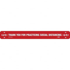 NMC - "Thank You for Practicting Social Distancing" Adhesive-Backed Floor Sign - Exact Tool & Supply