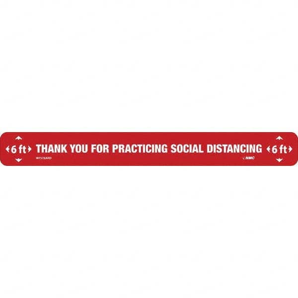 NMC - "Thank You for Practicting Social Distancing" Adhesive-Backed Floor Sign - Exact Tool & Supply