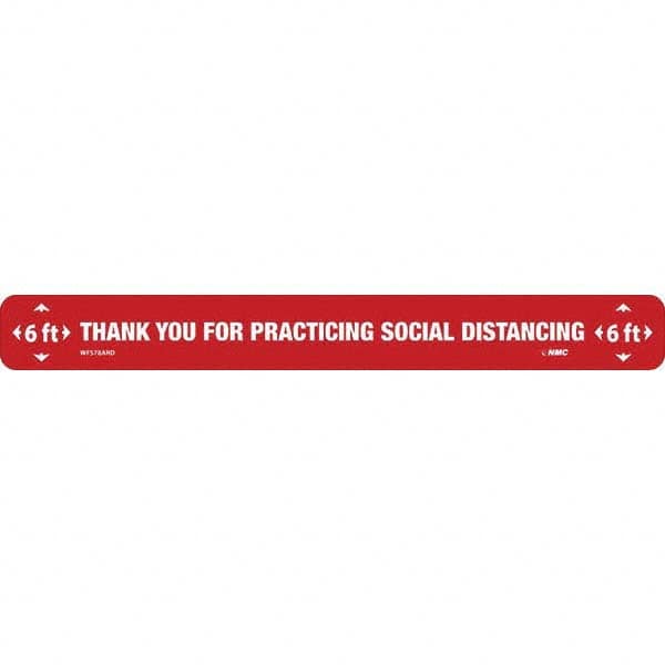 NMC - "Thank You for Practicting Social Distancing" Adhesive-Backed Floor Sign - Exact Tool & Supply