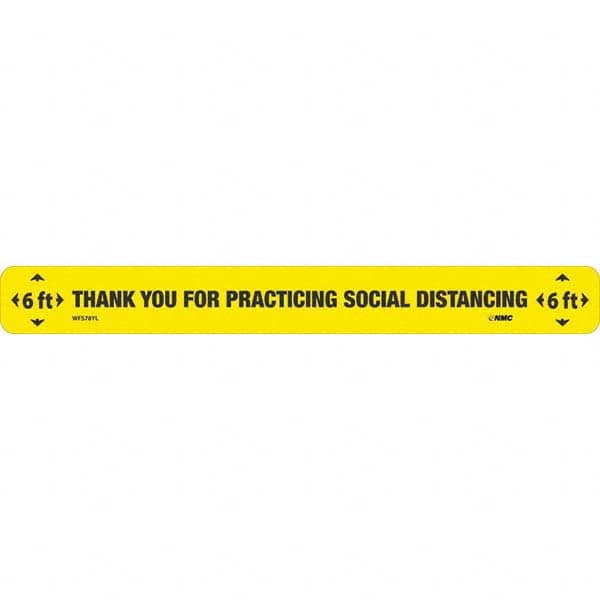 NMC - "Thank You for Practicting Social Distancing" Adhesive-Backed Floor Sign - Exact Tool & Supply