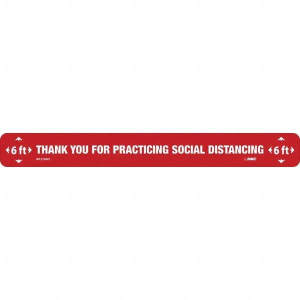 NMC - "Thank You for Practicting Social Distancing" Adhesive-Backed Floor Sign - Exact Tool & Supply