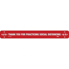 NMC - "Thank You for Practicting Social Distancing" Adhesive-Backed Floor Sign - Exact Tool & Supply