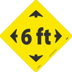 NMC - "6 ft" Adhesive-Backed Floor Sign - Exact Tool & Supply