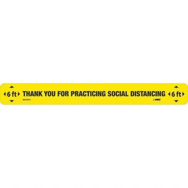 NMC - "Thank You for Practicting Social Distancing" Adhesive-Backed Floor Sign - Exact Tool & Supply