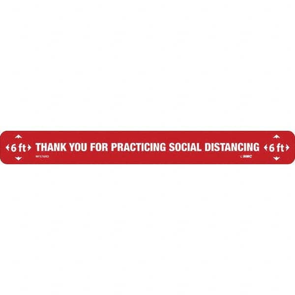 NMC - "Thank You for Practicting Social Distancing" Adhesive-Backed Floor Sign - Exact Tool & Supply