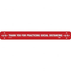 NMC - "Thank You for Practicting Social Distancing" Adhesive-Backed Floor Sign - Exact Tool & Supply