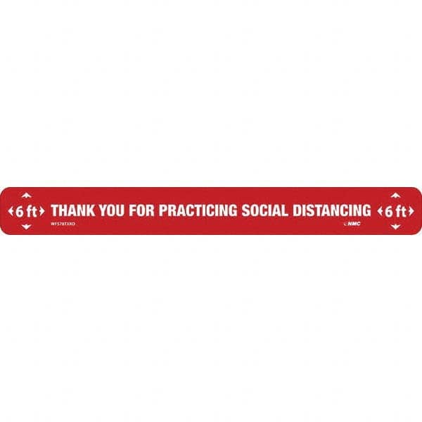 NMC - "Thank You for Practicting Social Distancing" Adhesive-Backed Floor Sign - Exact Tool & Supply