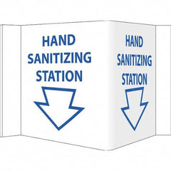 NMC - "Hand Sanitizing Station", 12" Wide x 6" High, Vinyl Safety Sign - Exact Tool & Supply