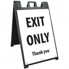 NMC - "EXIT HERE", 25" Wide x 45" High, Plastic Safety Sign - Exact Tool & Supply