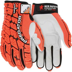 MCR Safety - Size M, ANSI Cut Lvl A5, Puncture Lvl 5, Abrasion Lvl 4, Synthetic Leather Coated Cut & Puncture Resistant Gloves - Exact Tool & Supply