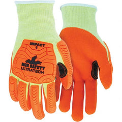 MCR Safety - Size L, ANSI Cut Lvl A5, Puncture Lvl 4, Abrasion Lvl 5, Foam Nitrile Coated Cut & Puncture Resistant Gloves - Exact Tool & Supply