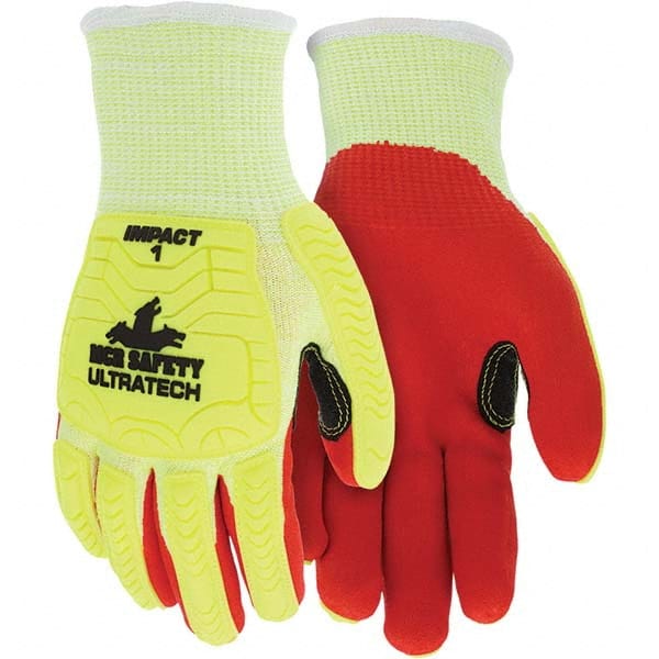 MCR Safety - Size M, ANSI Cut Lvl A5, Puncture Lvl 3, Abrasion Lvl 5, Foam Nitrile Coated Cut & Puncture Resistant Gloves - Exact Tool & Supply