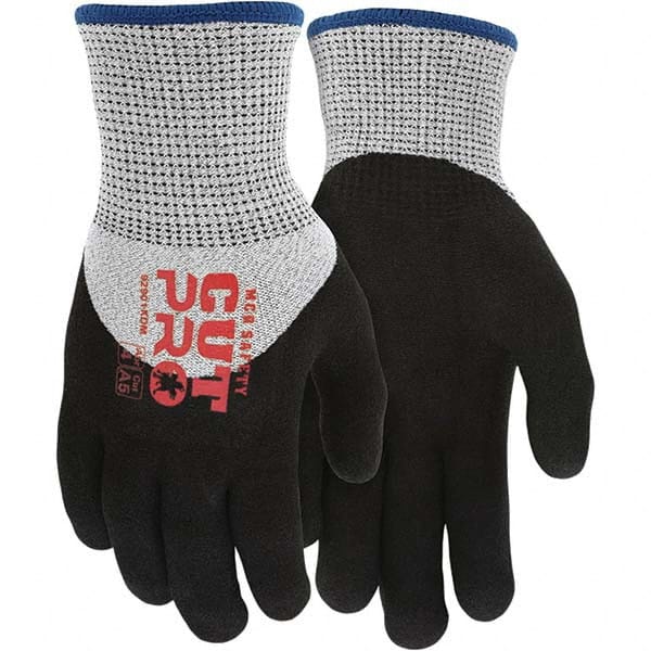 MCR Safety - Size L, ANSI Cut Lvl A5, Puncture Lvl 3, Abrasion Lvl 4, Foam Nitrile Coated Cut & Puncture Resistant Gloves - Exact Tool & Supply