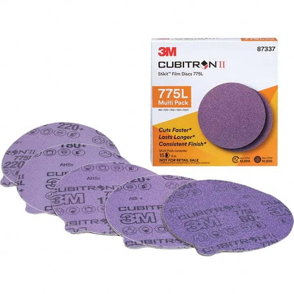 3M - Adhesive-Backed/PSA Discs Disc Diameter (Inch): 5 Abrasive Material: Ceramic - Exact Tool & Supply