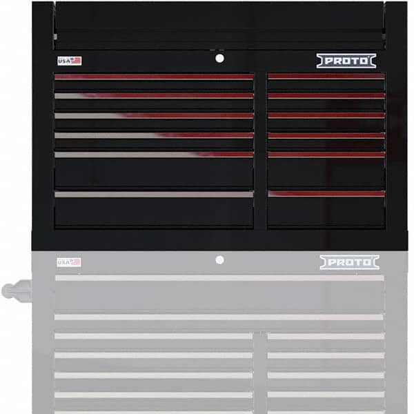 Proto - Tool Boxes, Cases & Chests Type: Top Tool Chest Width Range: 24" - 47.9" - Exact Tool & Supply