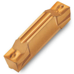 Grooving Insert: TDFTT TT5100, Solid Carbide TiN, TiCN, Al2O3 & TiN Finish, Left Hand, 0.118″ Cutting Width, Series TDFT-E