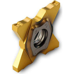 Grooving Insert: TQCC TT9080, Solid Carbide TiAlN & TiN Finish, Neutral, 0.059″ Cutting Width, Series TQC27
