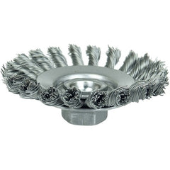 4″ Knot Wire Bevel Brush, .020″ Steel Fill, M14 × 2.0 Nut - Exact Tool & Supply