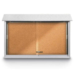 Cork Bulletin Boards; Bulletin Board Type: Enclosed Cork Bulletin Boards; Board Color: Natural Cork; Material: Recycled Plastic; Cork Over Fiberboard; Width (Inch): 45; Overall Height: 30; Overall Thickness: 5.5; Frame Material: Recycled Plastic; Overall