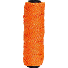 Twine; Type: Mason Line; Material: Nylon; Twine Construction: Braided; Color: Orange; Overall Diameter: 0.060; Breaking Strength (Lb.): 170.000; Twine Size: #18; Length (Feet): 500.00; Twine Size: #18; Diameter (Decimal Inch): 0.060; Color: Orange; Overal