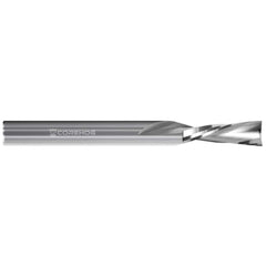 Square End Mill: 0.093'' Dia, 9/32'' LOC, 1.5'' OAL, 2 Flutes, Solid Carbide Single End, Uncoated, Downcut Flute
