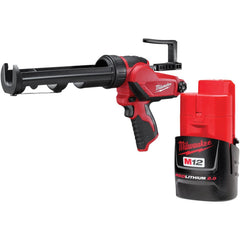 Caulk Guns & Adhesive Applicators; Frame Type: Half Barrel; Cartridge Size: 10 oz; Color: Red; Black; Voltage: 12.00; Includes: M12 Red Lithium CP2.0 Battery; Overall Length: 16.13