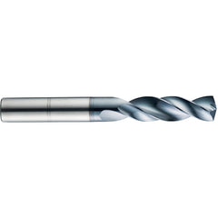 #29 Dia. × 1/4″ Shank × 1″ Flute Length × 3″ OAL, 5xD, 145°, TA, 2 Flute, External, Round Solid Carbide Drill - Exact Tool & Supply
