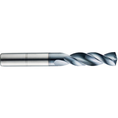 #33 Dia. × 1/8″ Shank × 5/8″ Flute Length × 2″ OAL, 3xD, 145°, TC, 2 Flute, External, Round Solid Carbide Drill - Exact Tool & Supply